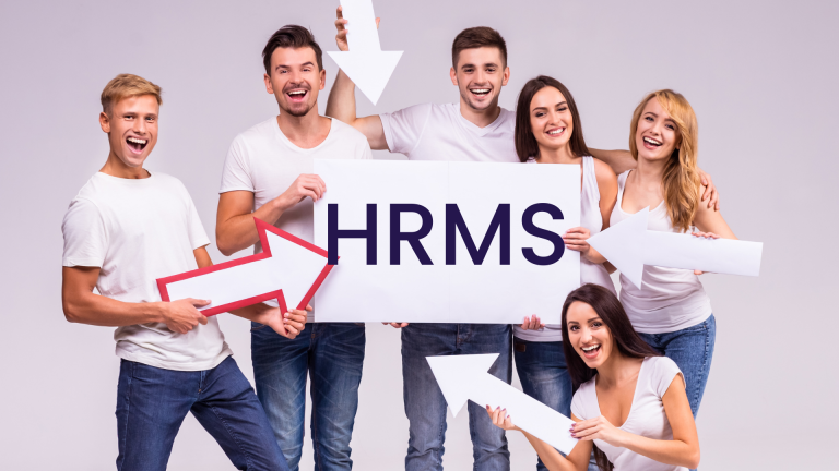 Dashboard of enterprise HRMS software showing payroll, analytics, onboarding, and performance modules.